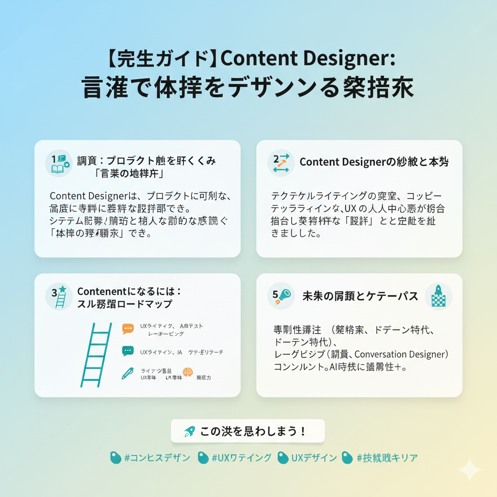 ユーザー体験を設計するコンテンツの専門家